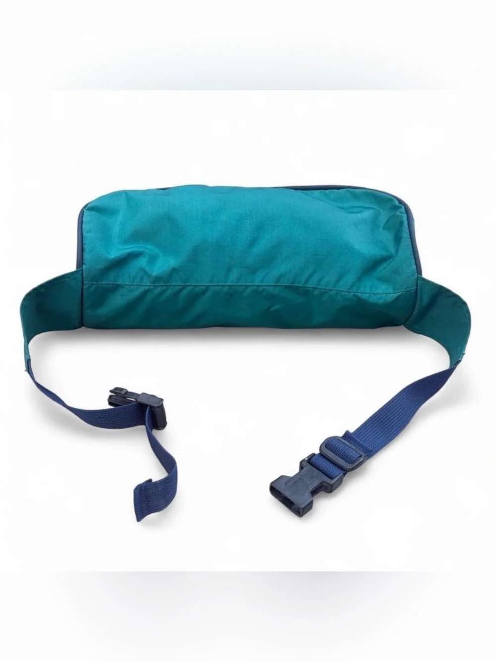 Vintage 70/80s The North Face teal blue large waist pack with royal blue piping